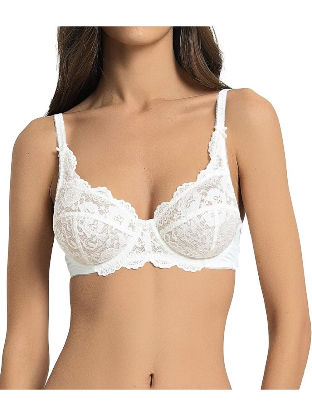 Lace Underwire Full Coverage Bra - Soft Microfiber, Comfortable Fit, Stylish